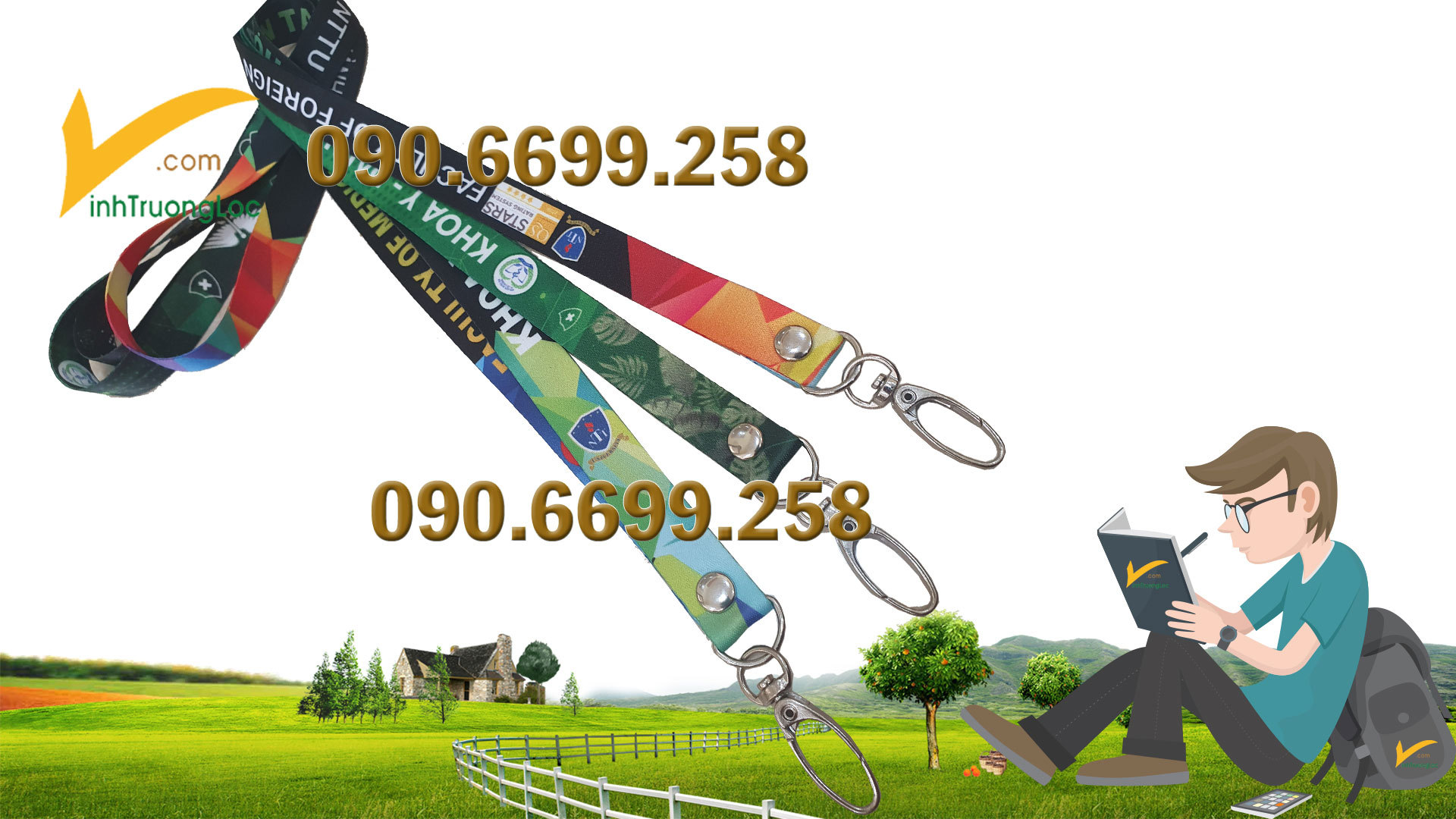 dây đeo thẻ nhân viên cao cấp