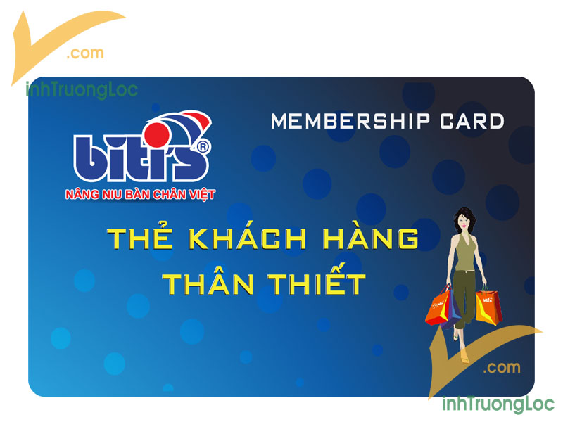 thẻ khách hàng thân thiết shop giày dép