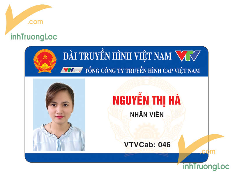 In thẻ nhân viên cho Đài truyền hình Việt Nam VTV