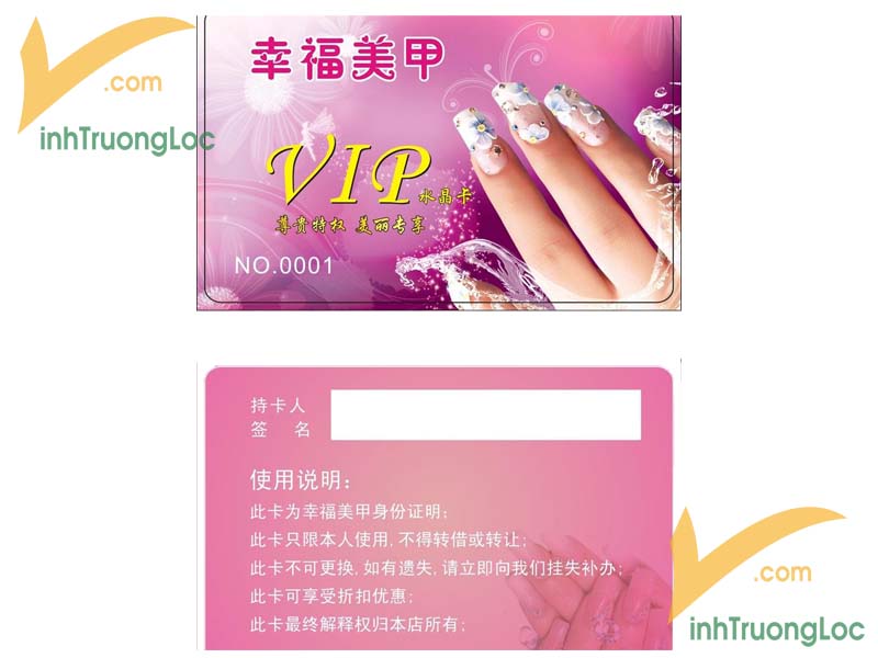 Mẫu thẻ dành cho tiệm làm nail bắt mắt