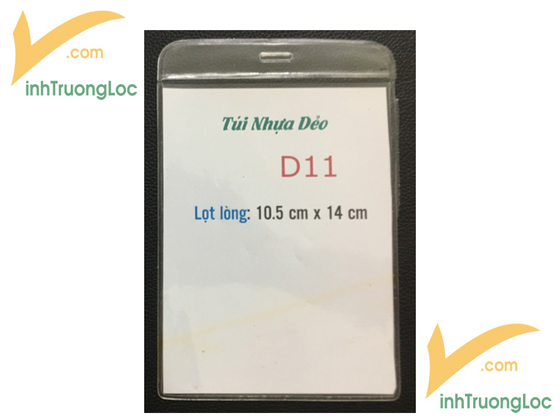 Mẫu túi nhựa đựng thẻ đeo loại lớn