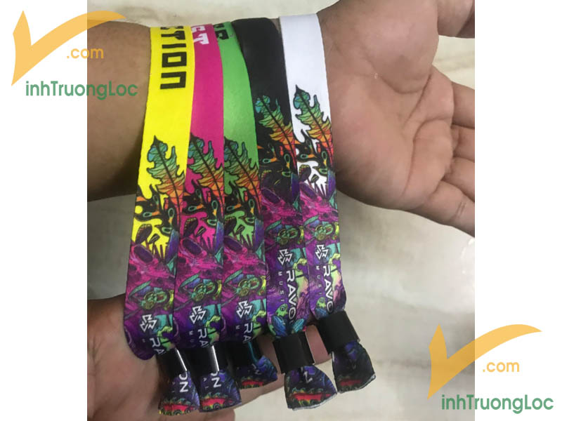 In vòng tay vải - Vòng tay sự kiện - Fabric wristbands