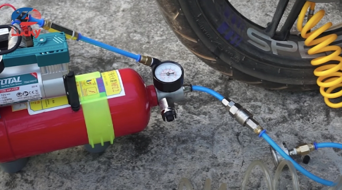 Tự chế máy nén khí từ bình cứu hỏa