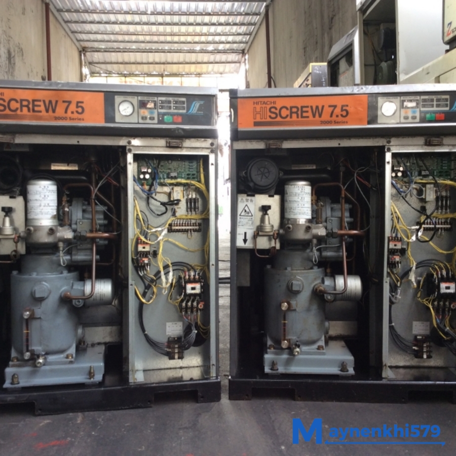 Máy nén khí trục vít Hitachi 7,5 KW cũ