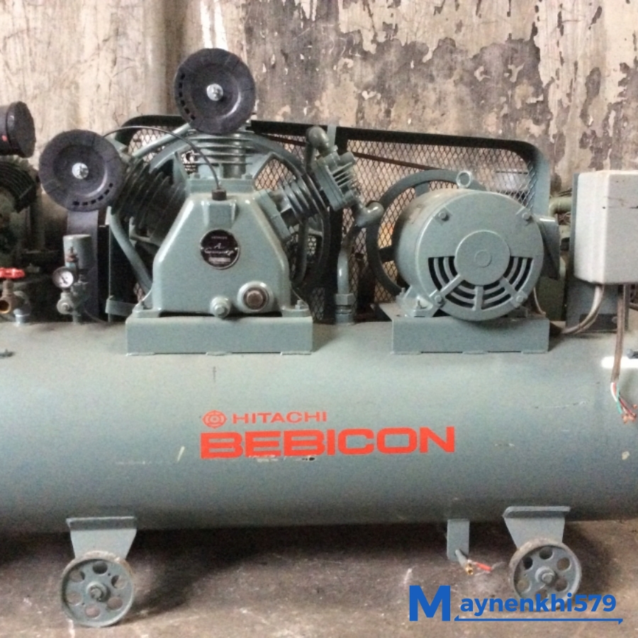 Máy nén khí Piston Hitachi Bebicon 7,5 kw cũ