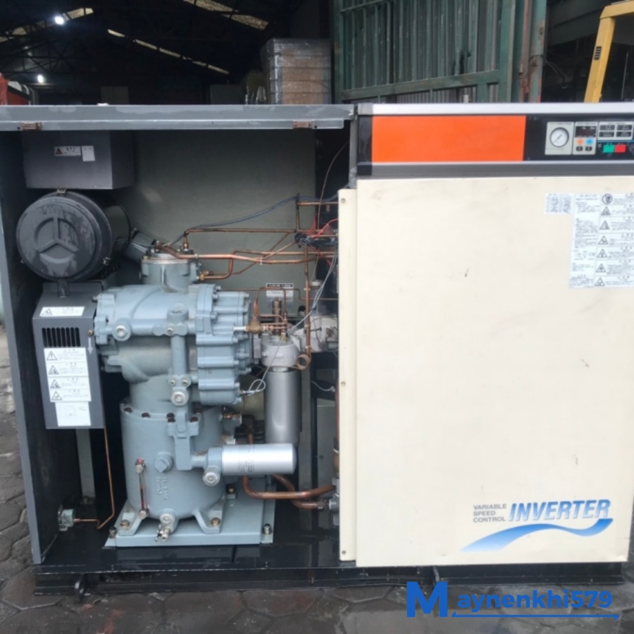 Máy nén khí không dầu Hitachi 75hp cũ