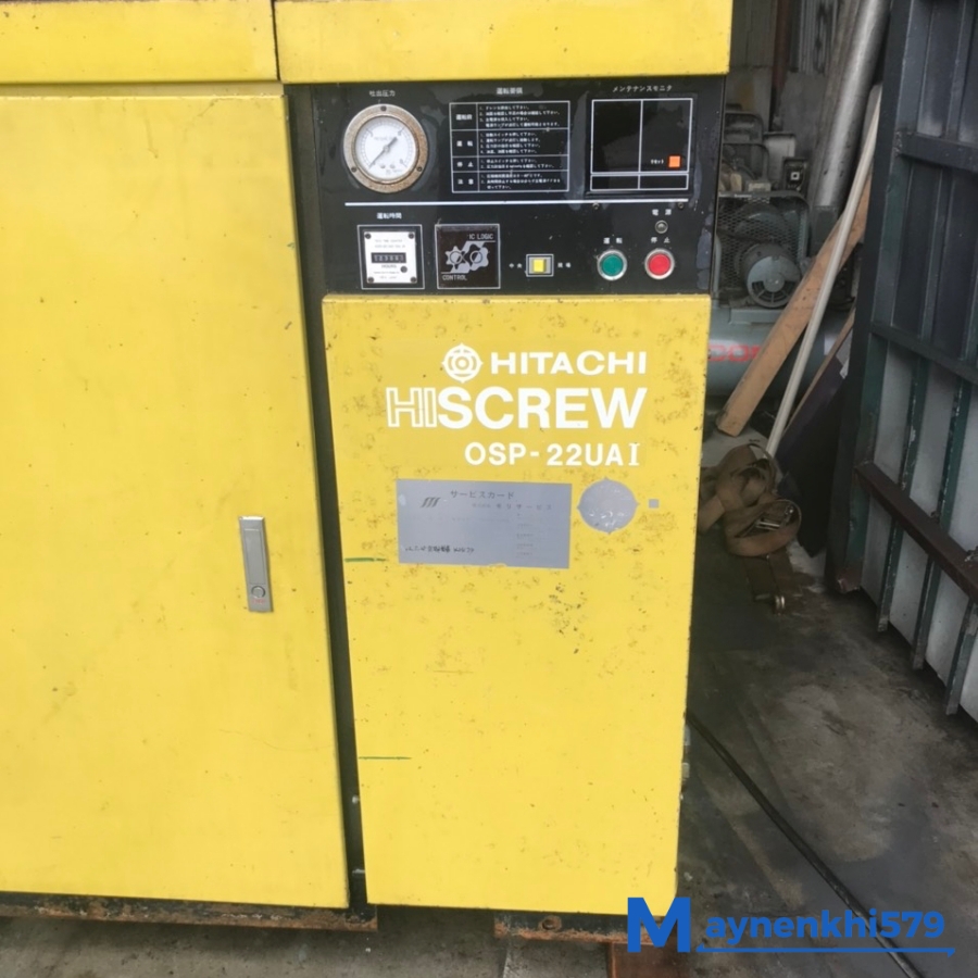 Máy nén khí trục vít Hitachi 22KW Inverter cũ