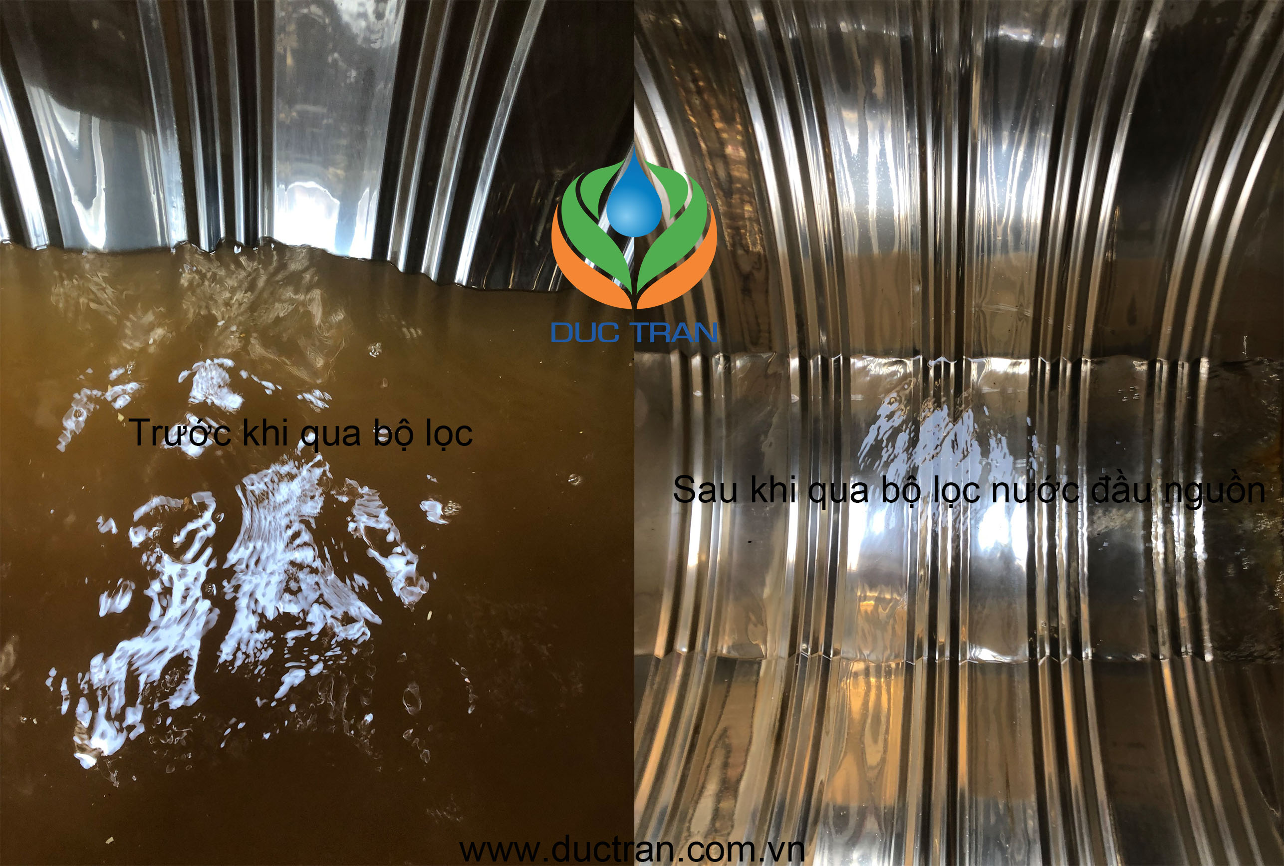 nước khi sử dụng bộ lọc dau nguon