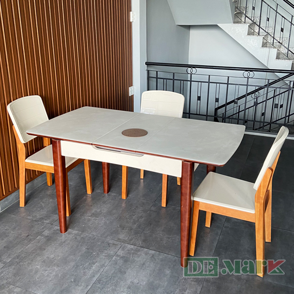 Bộ Bàn Ăn Thông Minh Xếp Gọn Có Bếp Từ DeNK870