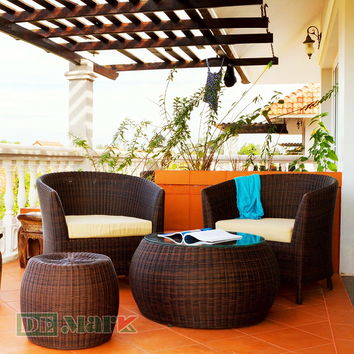 Bàn ghế giả mây