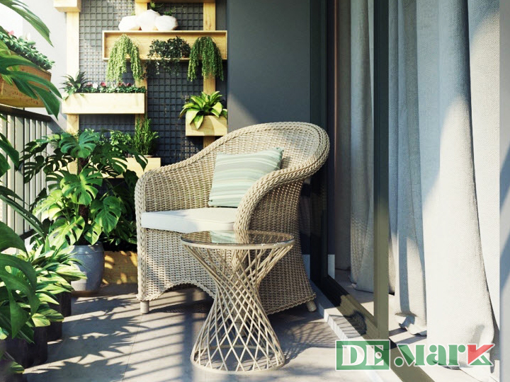 Bàn Ghế Ban Công Nhựa Giả Mây