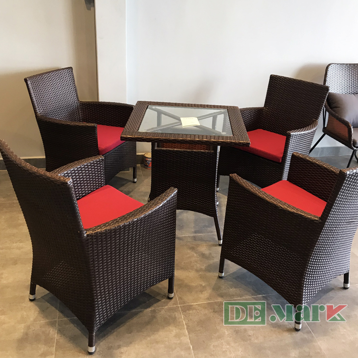 Bàn Ghế Cafe Mây Nhựa MT294