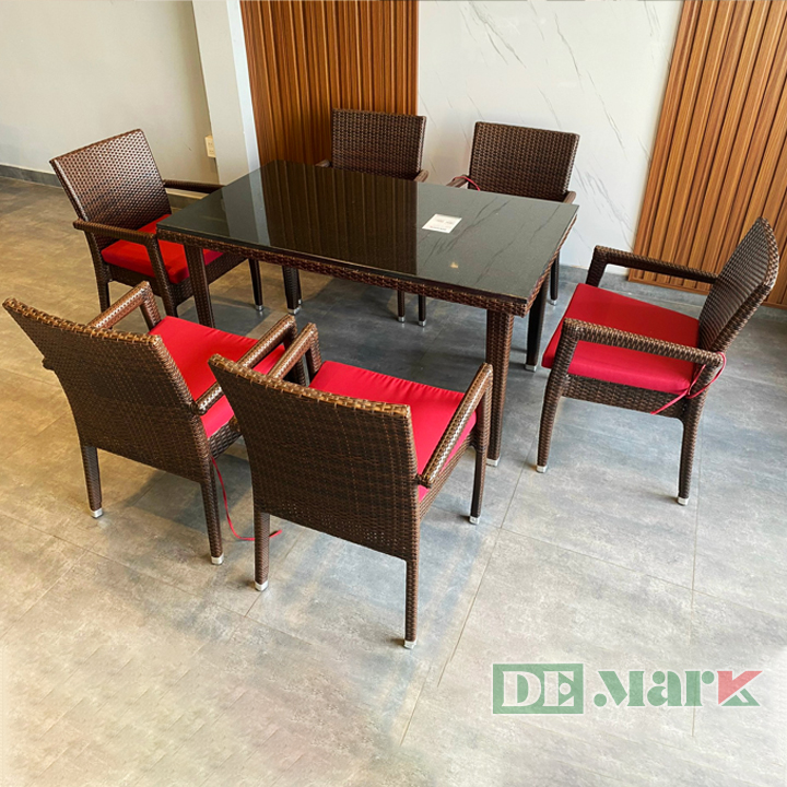 Bộ Bàn Ghế Ăn Giả Mây MT2A276