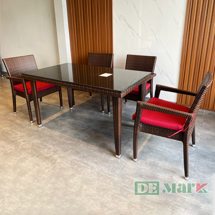 Bộ Bàn Ghế Ăn Giả Mây MT2A276