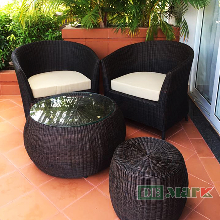 Bộ Bàn Ghế Giả Mây Ban Công MT268