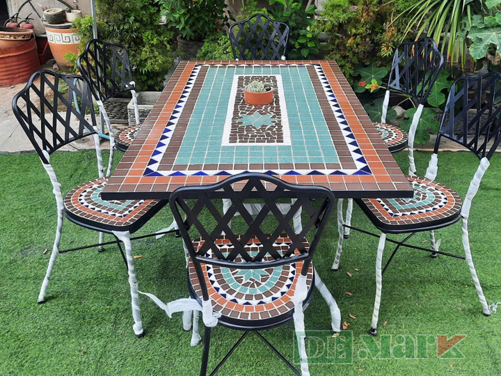 Bộ Bàn Ghế Ngoài Trời Mosaic