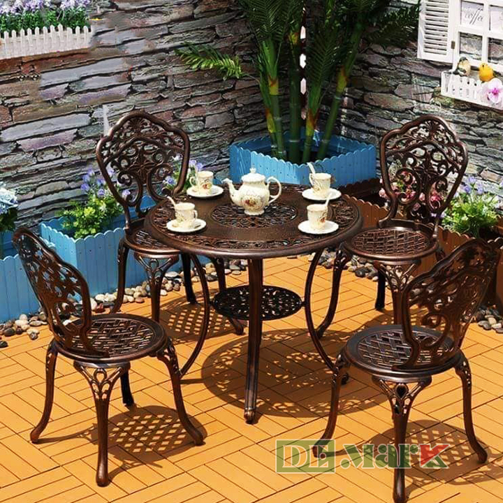 Bàn Ghế Nhôm Đúc DeNKBA-001N