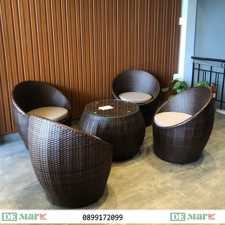 Bàn Ghế Giả Mây Sân Vườn MT2A111