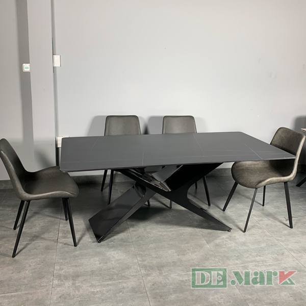 Bộ Bàn Ăn Mặt Đá DeMTWB1800*900 (đá đen)