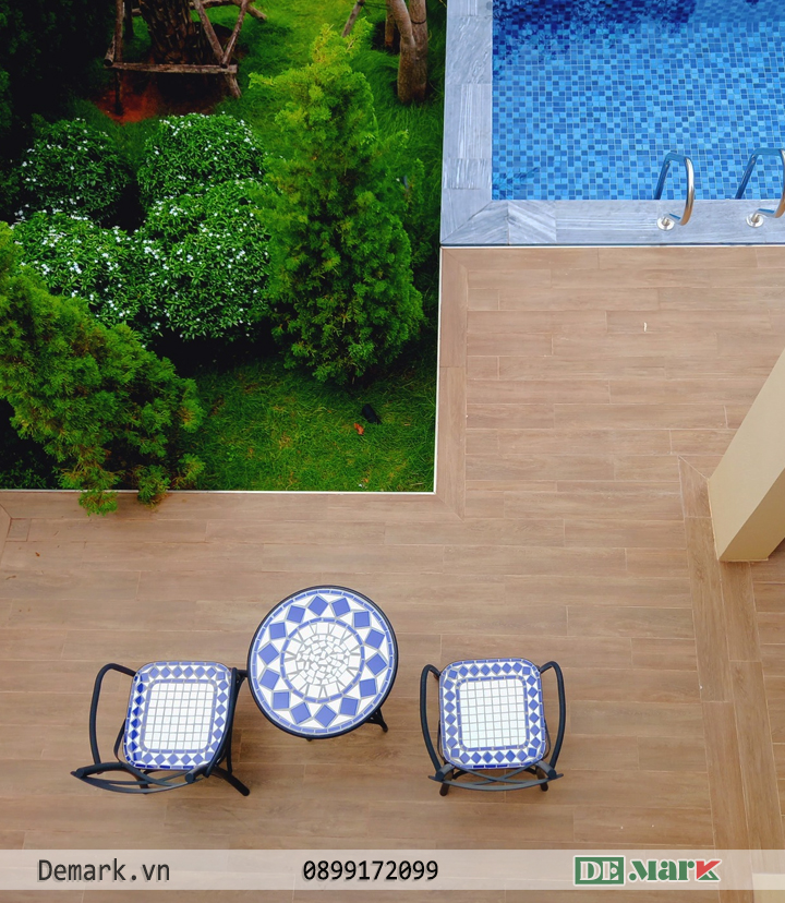 Bàn Ghế Sắt Ngoài Trời Mosaic