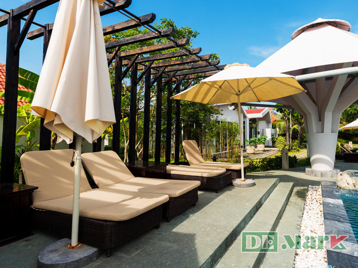 ghế hồ bơi giả mây