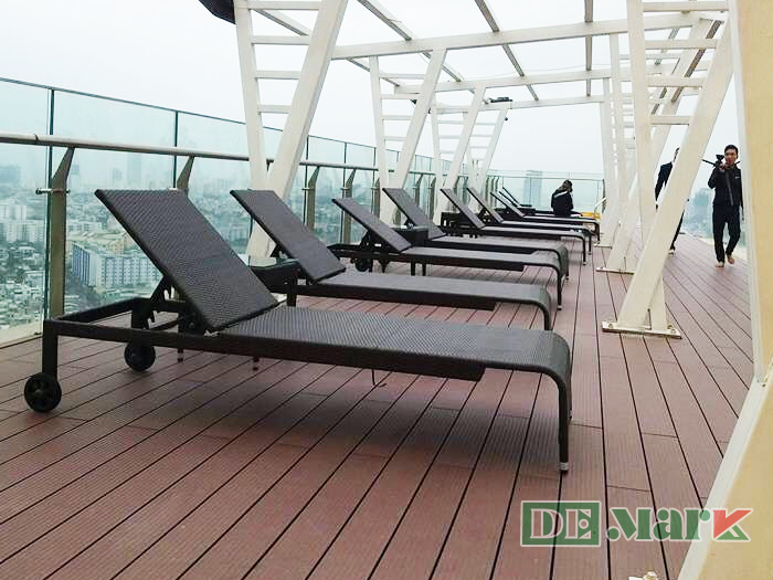 Ghế Hồ Bơi Nhựa Giả Mây