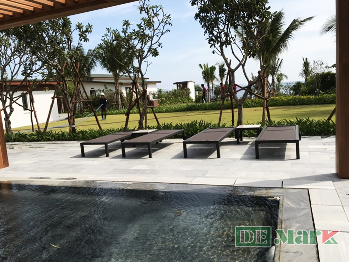 Ghế hồ bơi vải lưới textilene