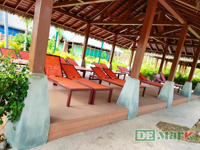 Ghế hồ bơi vải lưới textilene