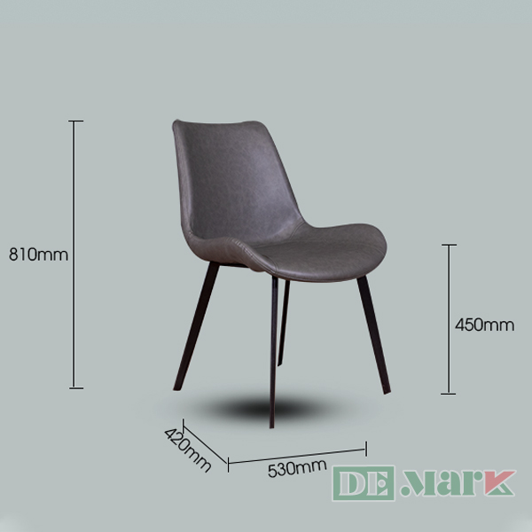 DeNKD112 Ghế Bàn Ăn Khung Hợp Kim Sơn Tĩnh Điện Bọc PU