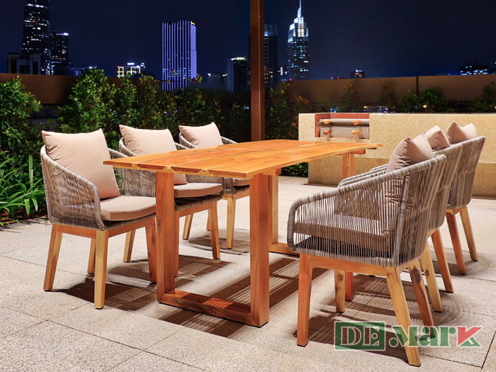 Bàn Ghế Cafe Nhựa Giả Mây