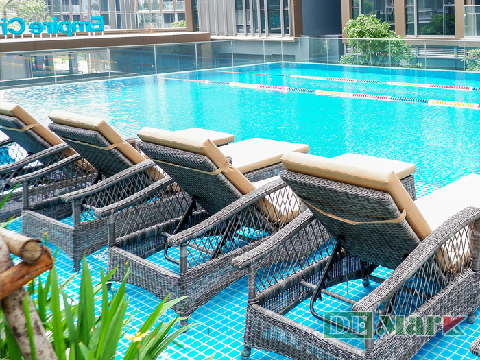 Ghế Hồ Bơi Nhựa Giả Mây