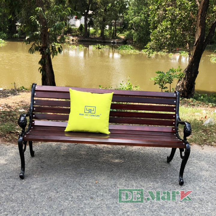 Ghế Công Viên Gang Đúc Gỗ DeNK608