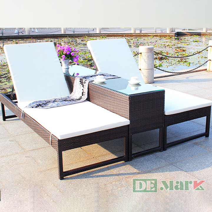 Ghế nằm hồ bơi nhựa giả mây