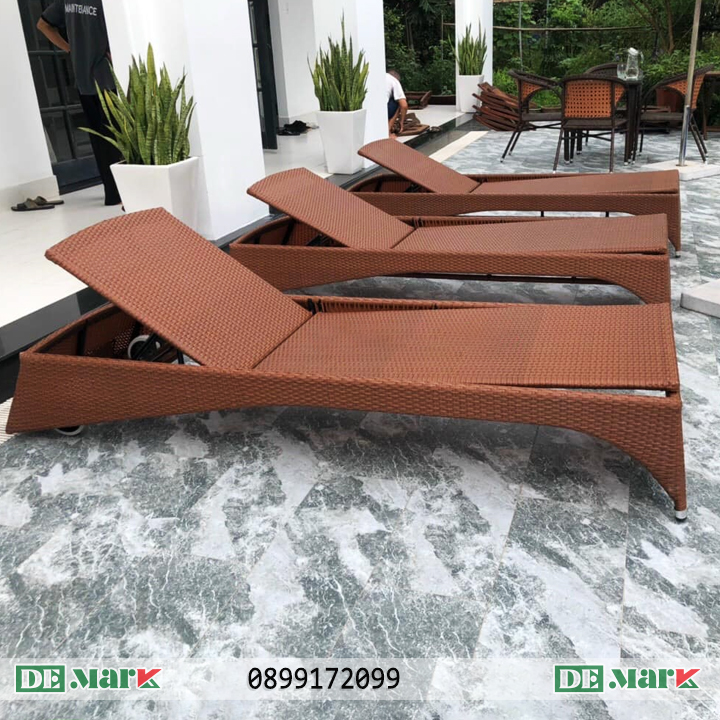Ghế Hồ Bơi Mây Nhựa MT415