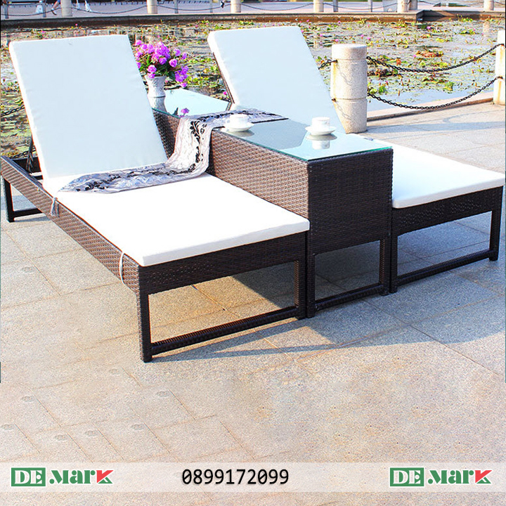 Giường Nằm Bể Bơi Mây Nhựa MT447