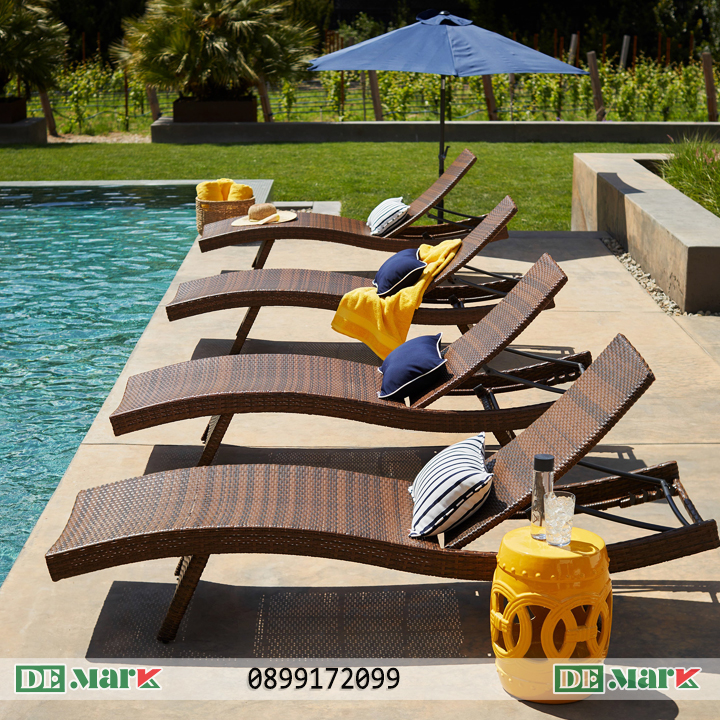 Ghế Hồ Bơi Mây Nhựa MT462