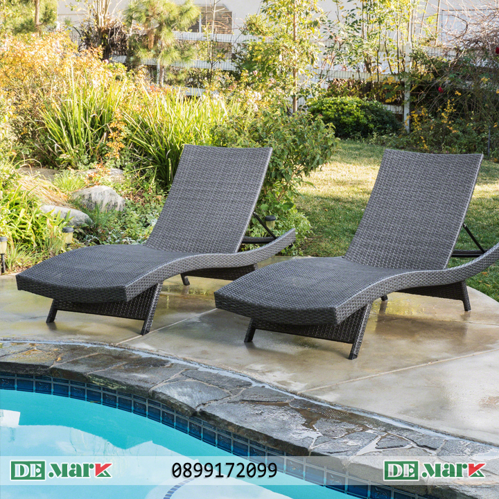 Ghế Hồ Bơi Mây Nhựa MT462