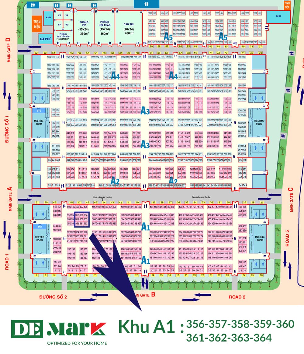 Vị trí gia hàng tại triển lãm VietBuild 8-2025