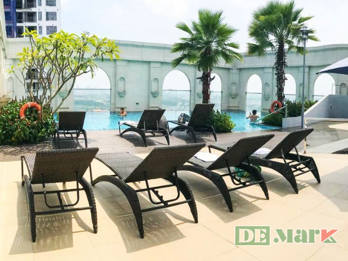 Ghế Hồ Bơi Nhựa Giả Mây