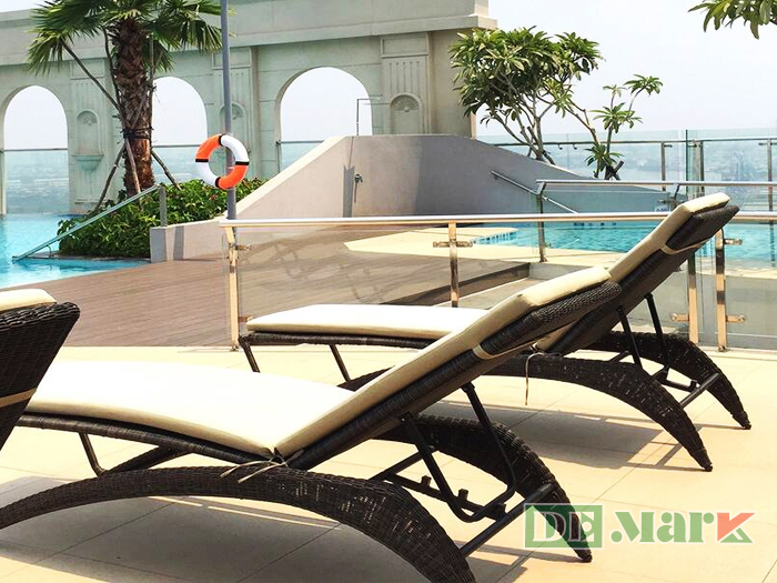 Ghế Hồ Bơi Nhựa Giả Mây