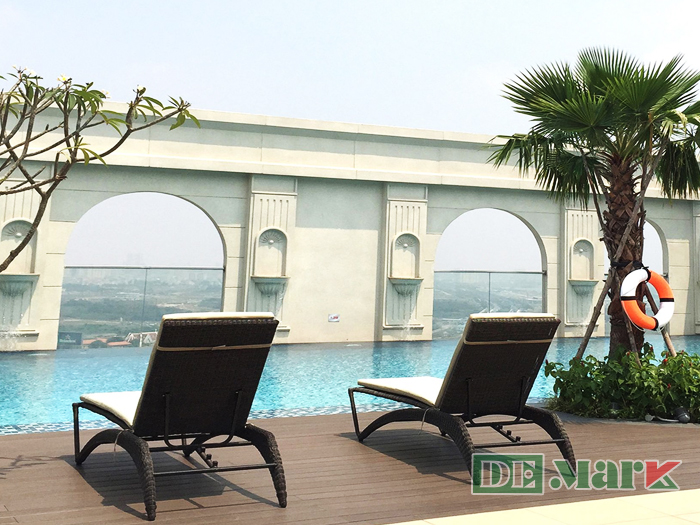 Ghế Hồ Bơi Nhựa Giả Mây