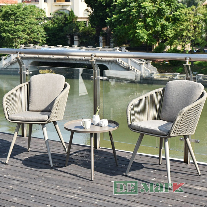 Bàn Ghế Ngoài Trời Nhựa Giả Mây MT2003