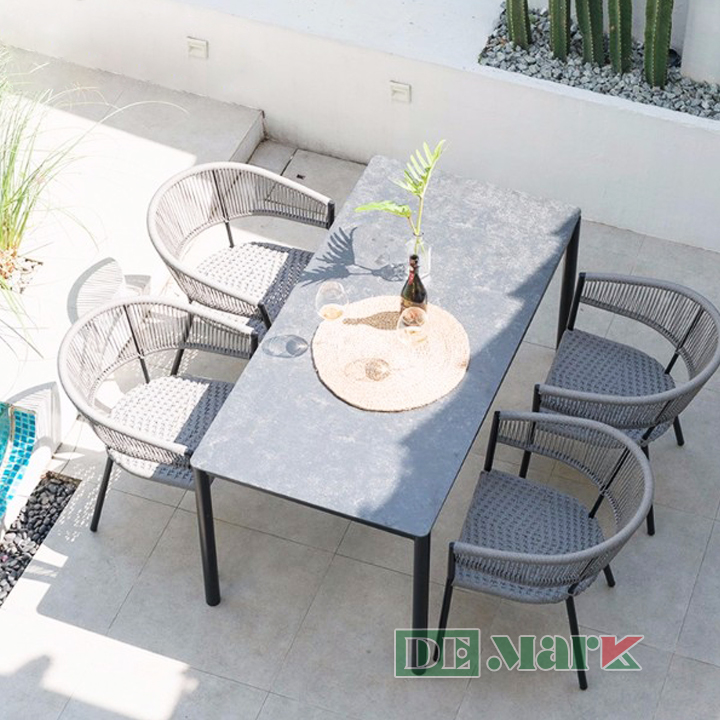 Bàn Ghế Ngoài Trời Nhựa Giả Mây MT2009