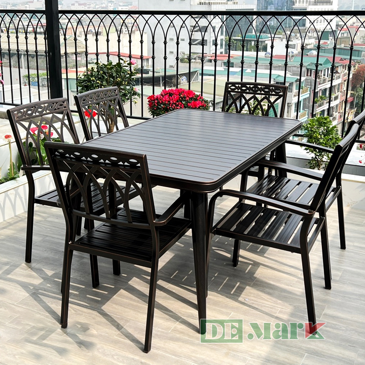 Bàn Ghế Nhôm Đúc Ngoài Trời DeNKD150