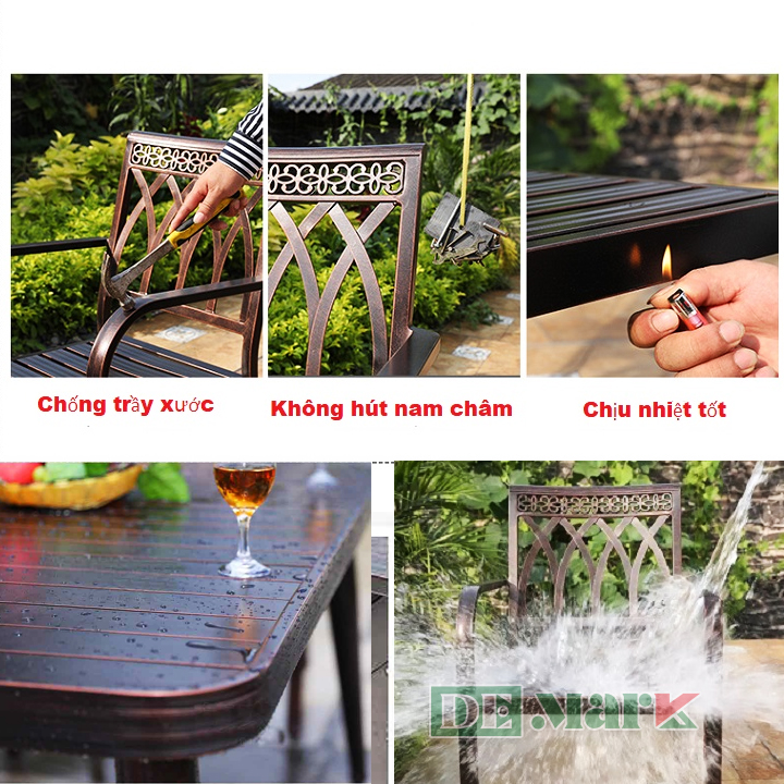 Bàn Ghế Nhôm Đúc Ngoài Trời DeNKD150