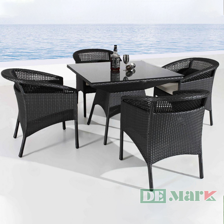 Bàn Ghế Nhựa Giả Mây MT296