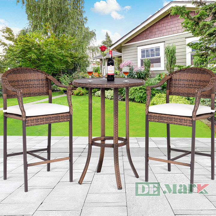 Ghế Quầy Bar Nhựa Giả Mây MT860