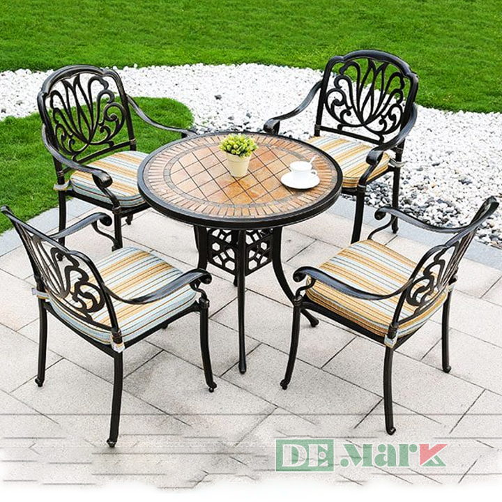 Bàn Ghế Sân Vườn Nhôm Đúc DeNKBA-MĐT84