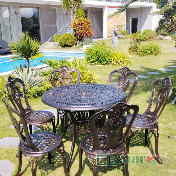 Bàn Ghế Sân Vườn Nhôm Đúc DeNKD90