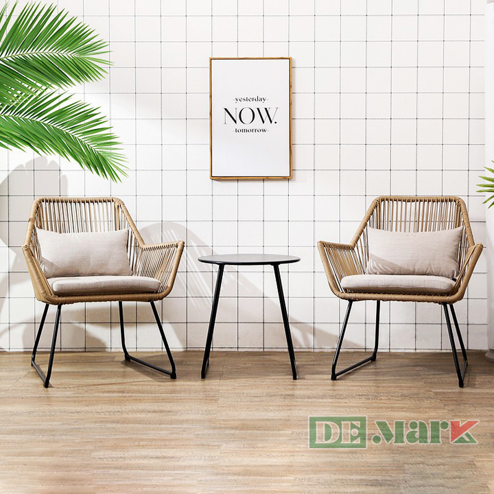 Bàn Ghế Ngoài Trời Nhựa Giả Mây MT2004